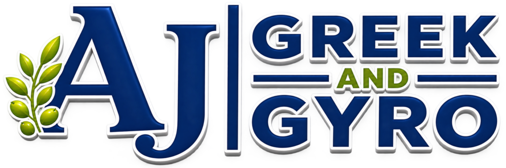 Greek restaurant logo with gyros