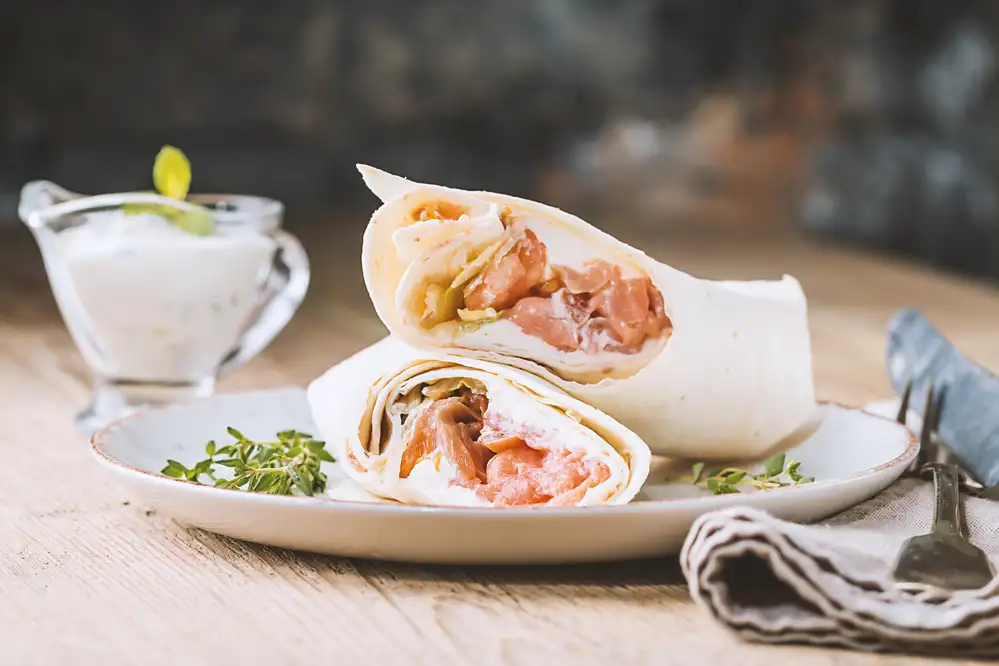 Delicious red fish shawarma - home made