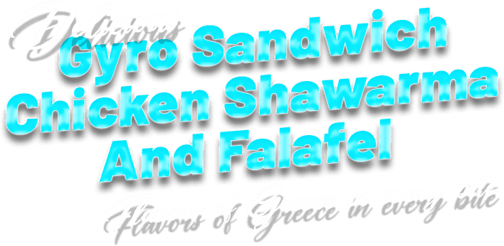 Gyro sandwich, chicken shawarma, and falafel platter at aj greek and gyro in dallas tx