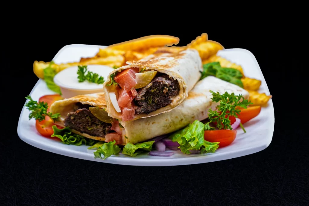 Beef-kabob-sandwich-meal aj greek and gyro restaurant in dallas tx serving ledbetter dr, oak cliff, cockrell hill, cedar crest, south oak cliff, kiestwood, north wynnewood, and south wynnewood