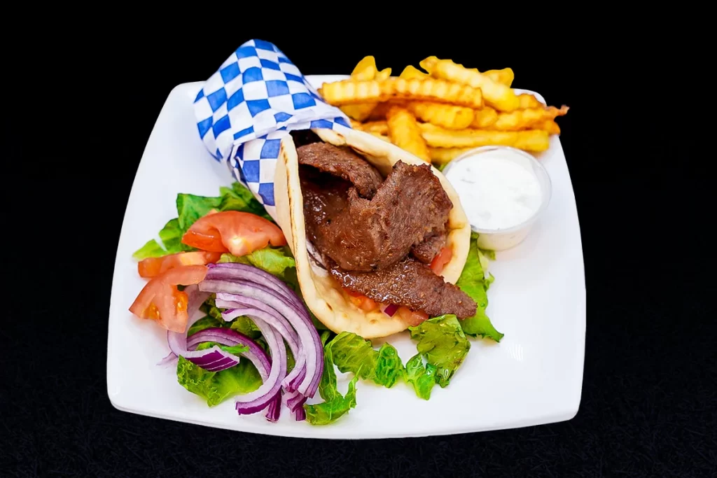 Gyro-meal chicken shawarma sandwich at aj greek and gyro restaurant in dallas tx serving ledbetter dr, oak cliff, cockrell hill, cedar crest, south oak cliff, kiestwood, north wynnewood, and south wynnewood